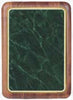 Walnut  Plaque with Rounded Corners & Marble Plate 7x9, inch Red, Black, Green or Blue