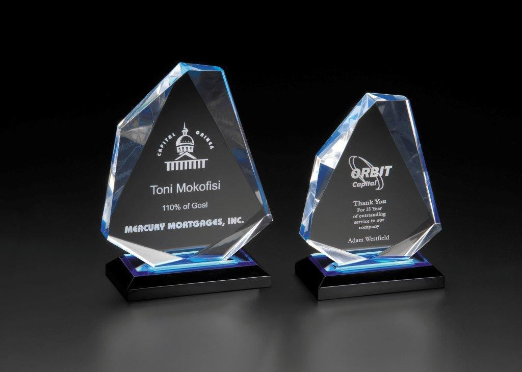 ACRYLIC AWARDS - Impress Reflection Series - Diamond Jewel - 6-1/2  inch x 7-3/4  inch