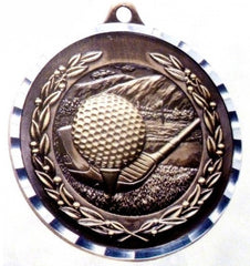 Victory Trophy Medals - Golf - 2 inch Medals diamond cut