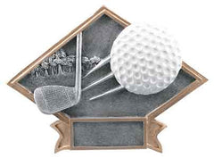 6" x 8 1/2" Golf Diamond Plate Resin
