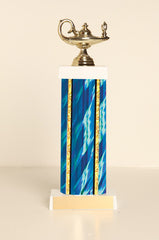 Lamp of Knowledge Square Column Trophy