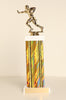 Male Flag Football Square Column Trophy