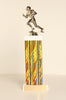 Male Football Runner Square Column Trophy