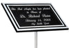 Cast Aluminum Outdoor Plaque - Silver or Bronze Border With Stake or Without Stake