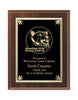 Cherry Finish Plaque with Marble Plate 7x9, 8x10, 9x12 inch Red, Black or Blue