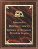 Cherry Finish Plaque with Marble Plate 7x9, 8x10, 9x12 inch Red, Black or Blue