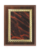 Cherry Finish Plaque with Marble Plate 7x9, 8x10, 9x12 inch Red, Black or Blue