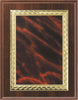 Cherry Finish Plaque with Marble Plate 7x9, 8x10, 9x12 inch Red, Black or Blue