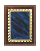 Cherry Finish Plaque with Marble Plate 7x9, 8x10, 9x12 inch Red, Black or Blue