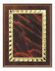 Cherry Finish Plaque with Marble Plate 7x9, 8x10, 9x12 inch Red, Black or Blue