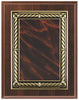 Cherry Finish Plaque with Black with Gold Border Plate 7x9, 8x10, 9x12 inch Red, Black or Blue