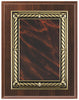 Cherry Finish Plaque with Black with Gold Border Plate 7x9, 8x10, 9x12 inch Red, Black or Blue