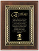 Cherry Finish Plaque with Black with Gold Border Plate 7x9, 8x10, 9x12 inch Red, Black or Blue