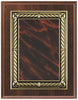 Cherry Finish Plaque with Black with Gold Border Plate 7x9, 8x10, 9x12 inch Red, Black or Blue