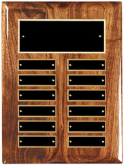Perpetual 12 Plate High Gloss Walnut Plaque 9 inch x 12 inch