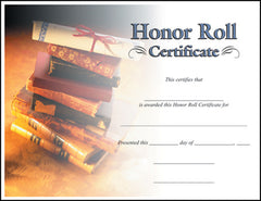 Honor Roll  -   8-1/2  inch x 11inch Certifiate