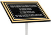 Cast Aluminum Outdoor Plaque - Silver or Bronze Border With Stake or Without Stake