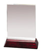 Glass and Rosewood Rectangle 5 inch x 6-1/2 inch