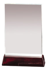 Glass and Rosewood Rectangle 6 inch x 8 inch