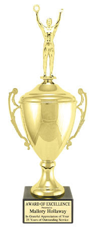 Grand Series Metal Cup with Lid and Choice of Figure 25 inch, 22 inch, 20 inch, 17 inch, 16 inch, 15 inch, 14 inch