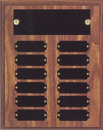 Perpetual 12 Plate Plaque 9 inch x 12 inch  Black or Satin