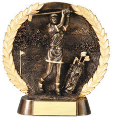 Female Golf High Relief Resin Plate 7-1/2  inch