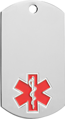 Medical Alert Dogtags - 1-1/8 inches x 2 inches
