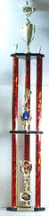 3 Post 2 Tier Go-Kart Trophy 48 inch high