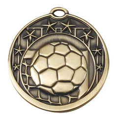 Star Series Sport Medals with ribbon- 2 inch medal - Soccer
