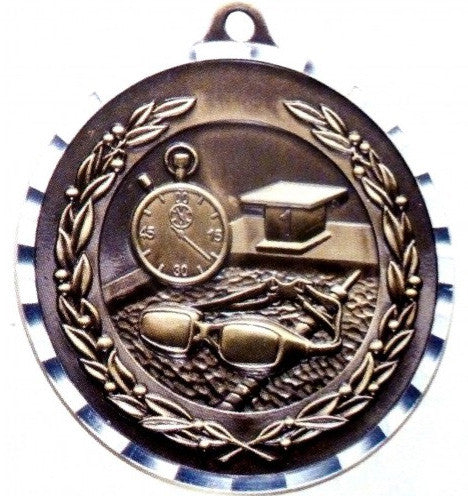 Victory Trophy Medals - Swimming - 2 inch Medals diamond cut