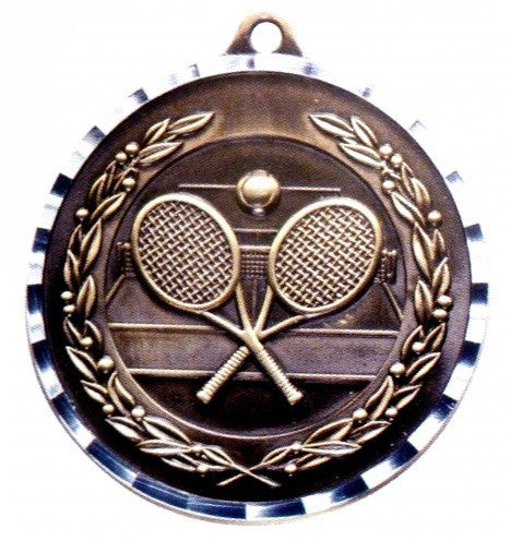 Victory Trophy Medals - Tennis - 2 inch Medals diamond cut