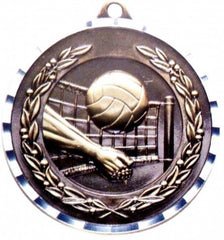 Victory Trophy Medals - Volleyball - 2 inch Medals diamond cut