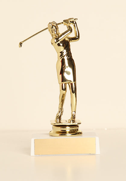 Female Golf Figure on Base 6" Trophy