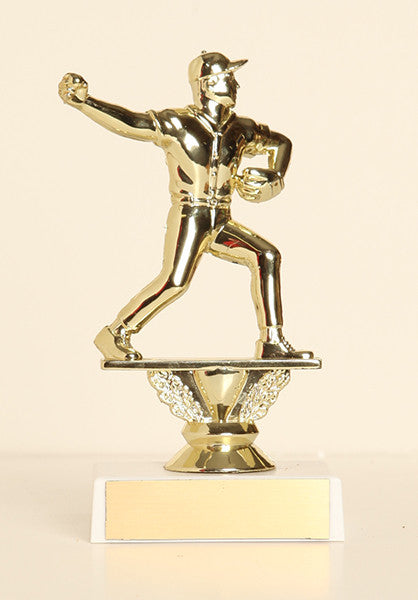 Baseball Pitcher Figure on Base 6" Trophy