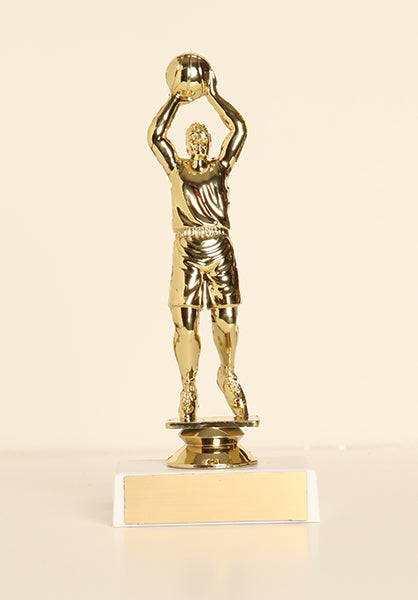 Male Basketball Jump Shot Figure on Base 6" Trophy