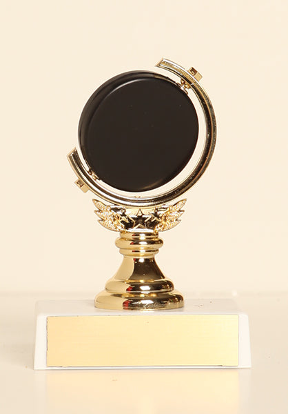 Soft Puck Spinner Figure on Base 6" Trophy