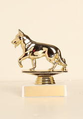 Alsatian Dog Figure on Base 6" Trophy