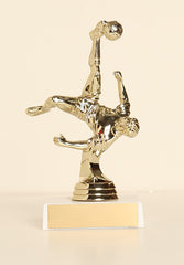Male Soccer Bicycle Kick Figure on Base 6" Trophy