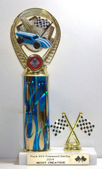 Pinewood Derby 10 1/2 inches High Trophy