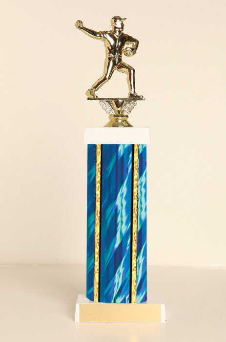 Baseball Pitcher Square Column Trophy