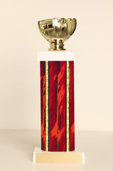 Baseball Glove Square Column Trophy