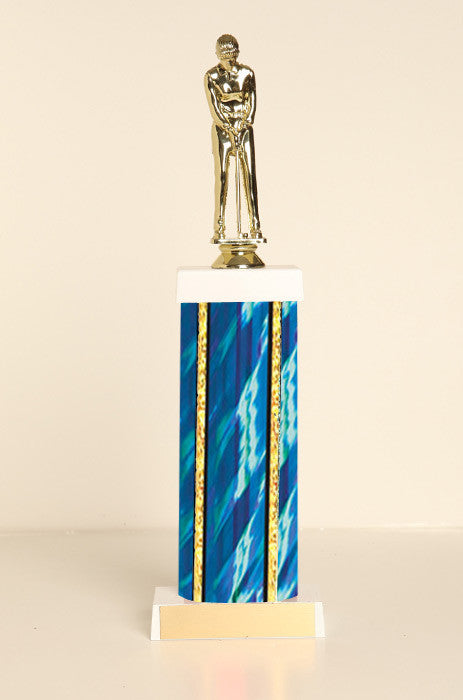 Female Putter Golf Square Column Trophy