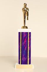 Female Karate Square Column Trophy