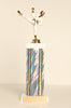 Male Karate Colored Square Column Trophy