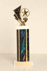 Spinning Star Square Column Trophy