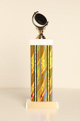 Soft Puck Spinner Square Column Trophy