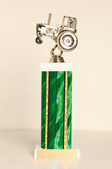 Tractor Pull Square Column Trophy