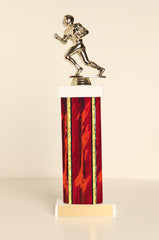 Male Football Runner Square Column Trophy