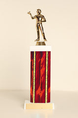 Male Dart Thrower Square Column Trophy