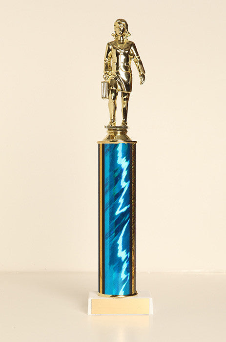 Female Salesperson Tube Trophy